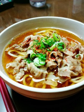 豚バラ\u0026麺つゆで美味し~い♡肉うどん♡